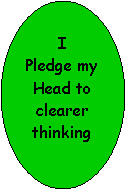 Oval: IPledge myHead to clearer thinking
