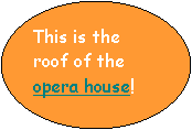 Oval: This is the roof of the opera house!  